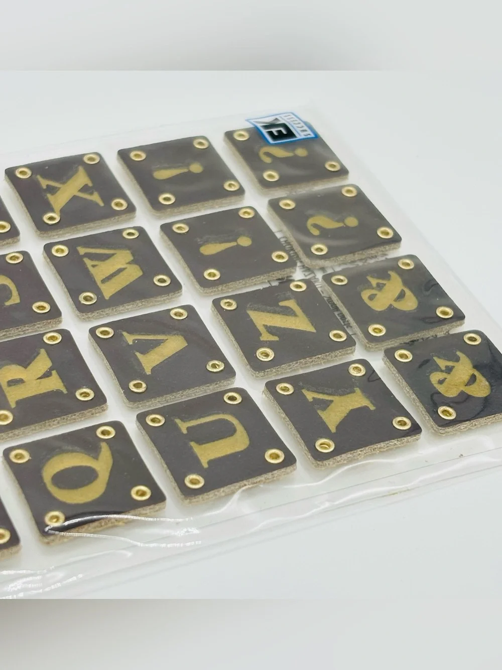 Sticko Inspirables Leather Alphabet Stickers Brown SPIN027 EK Success Scrapbook